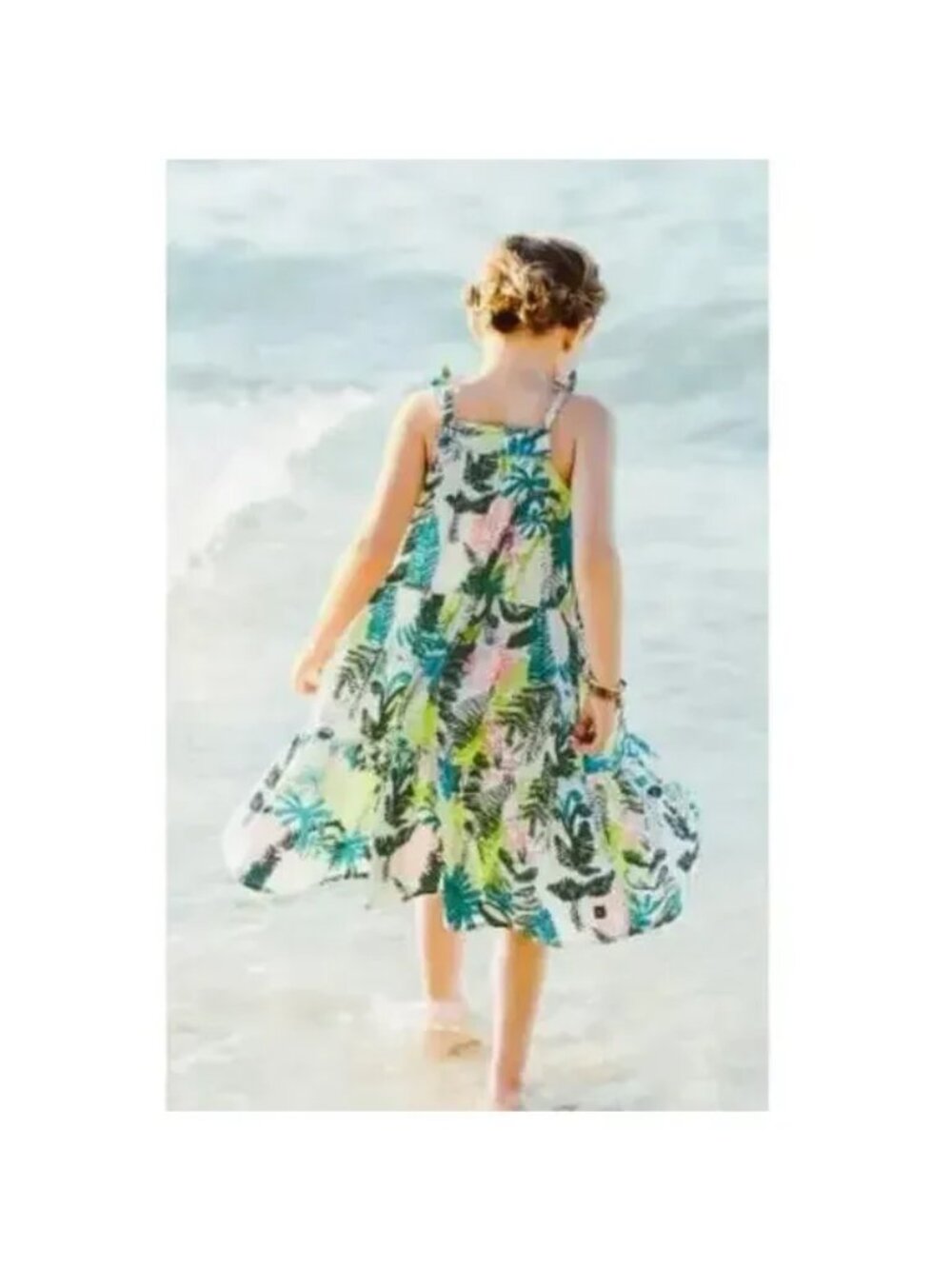 Tea Collection Midi Tiered Sun Dress, Size 10